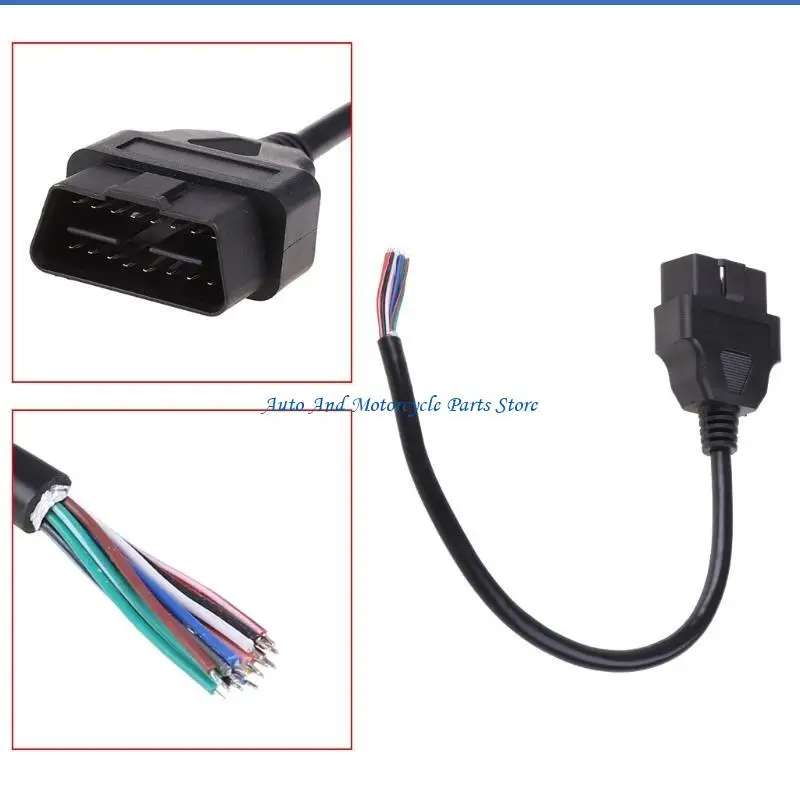 

P9FD 16-контактный OBD2 штекерный разъем для открывания кабеля автомобильный диагностический кабельный разъем для