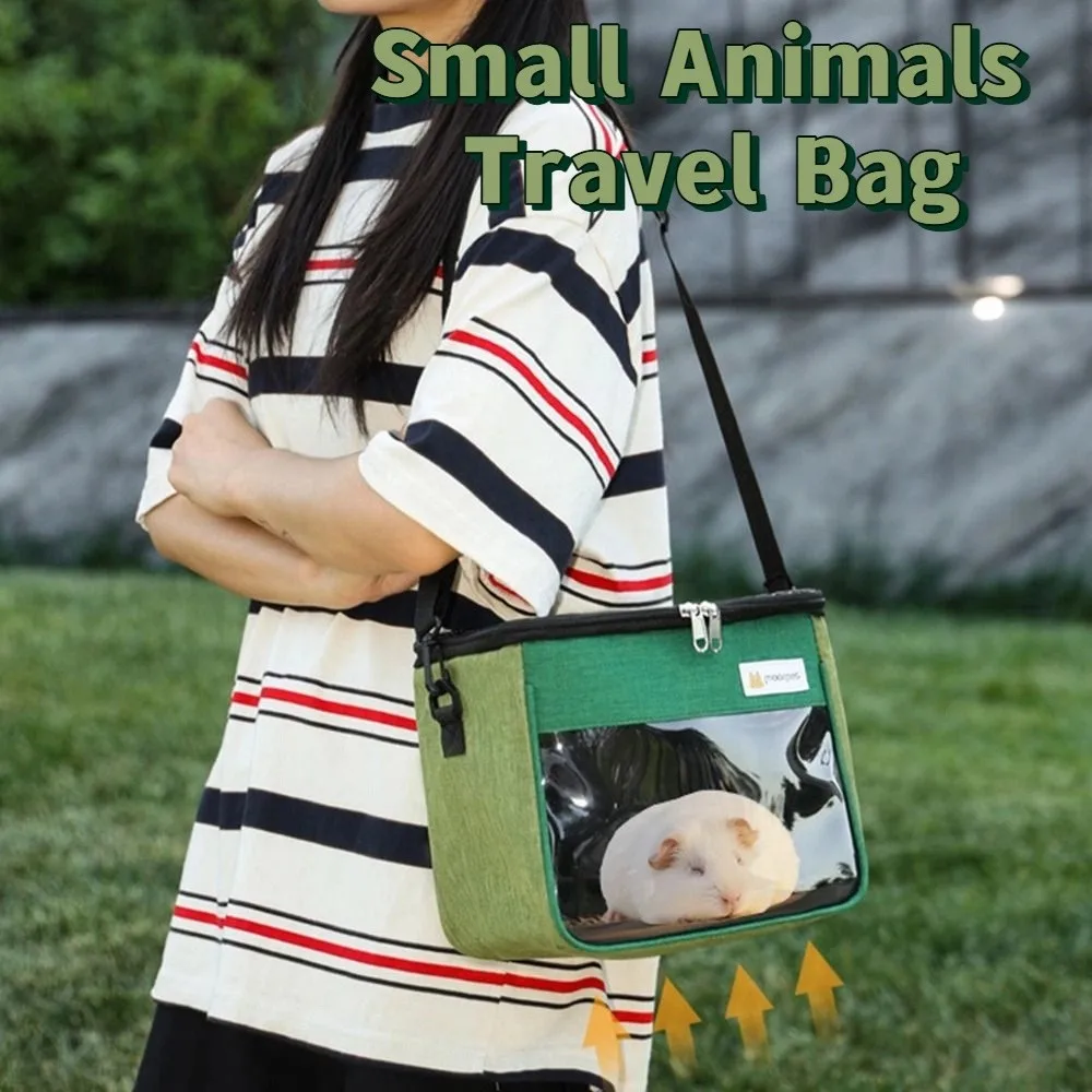 Portable Pet Takeaway Bag Handheld Breathable Hamster Travel Carrier Large Space Messenger Bag Hamster Carry Bag Pet Supplies
