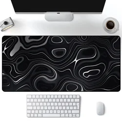 Black White Mousepads Colorful line Gaming Mouse Pad Company Mouse Mat 900X400 Rubber Keyboard Desk Mats Kawaii Large for Laptop