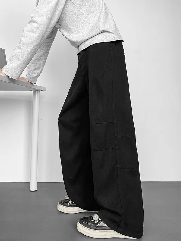 

Мужские рабочие брюки Cleanfit свободного кроя, весенние, в американском повседневном стиле, с широкими штанинами, с декоративными вставками, удобные, из хлопка, длинные