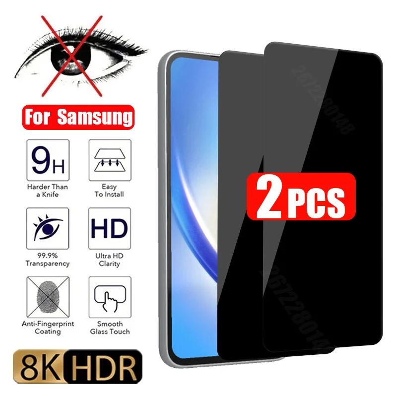 Vidrio antiespía para Samsung, Protector de pantalla de privacidad para Samsung S21, S20 FE, 5G, A73, A53, A33, A23, 5G, A72, A52, A32, A70, A50,