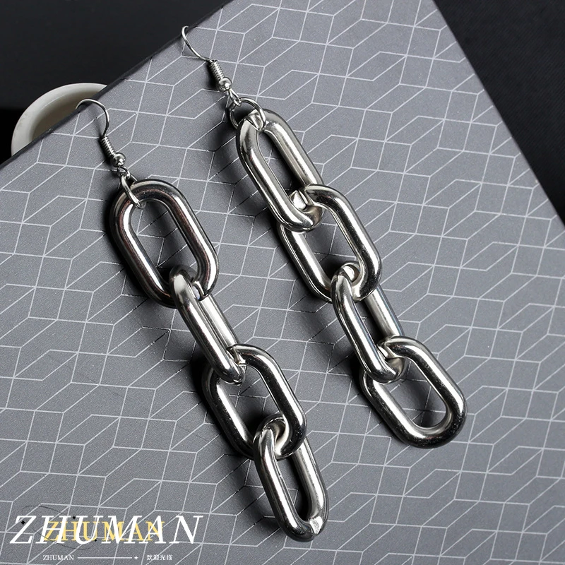 

ZHUHE Chain Earrings Cyberpunk Style For Boys And Women Jewelry Accessories Party Gifts