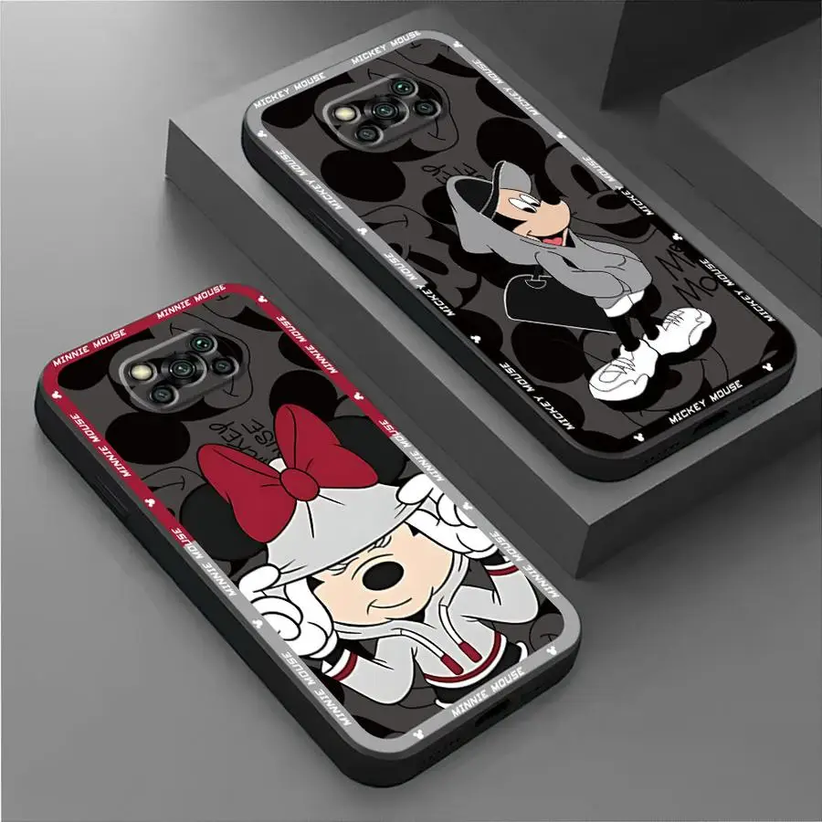 Disney Mickey Minnie Mouse Phone Case for Xiaomi Poco X3 NFC X3 Pro C50 C51 C61 M5 F1 F3 F4 F5 X4 GT X5 5G 3M Pro C40 Soft Cover