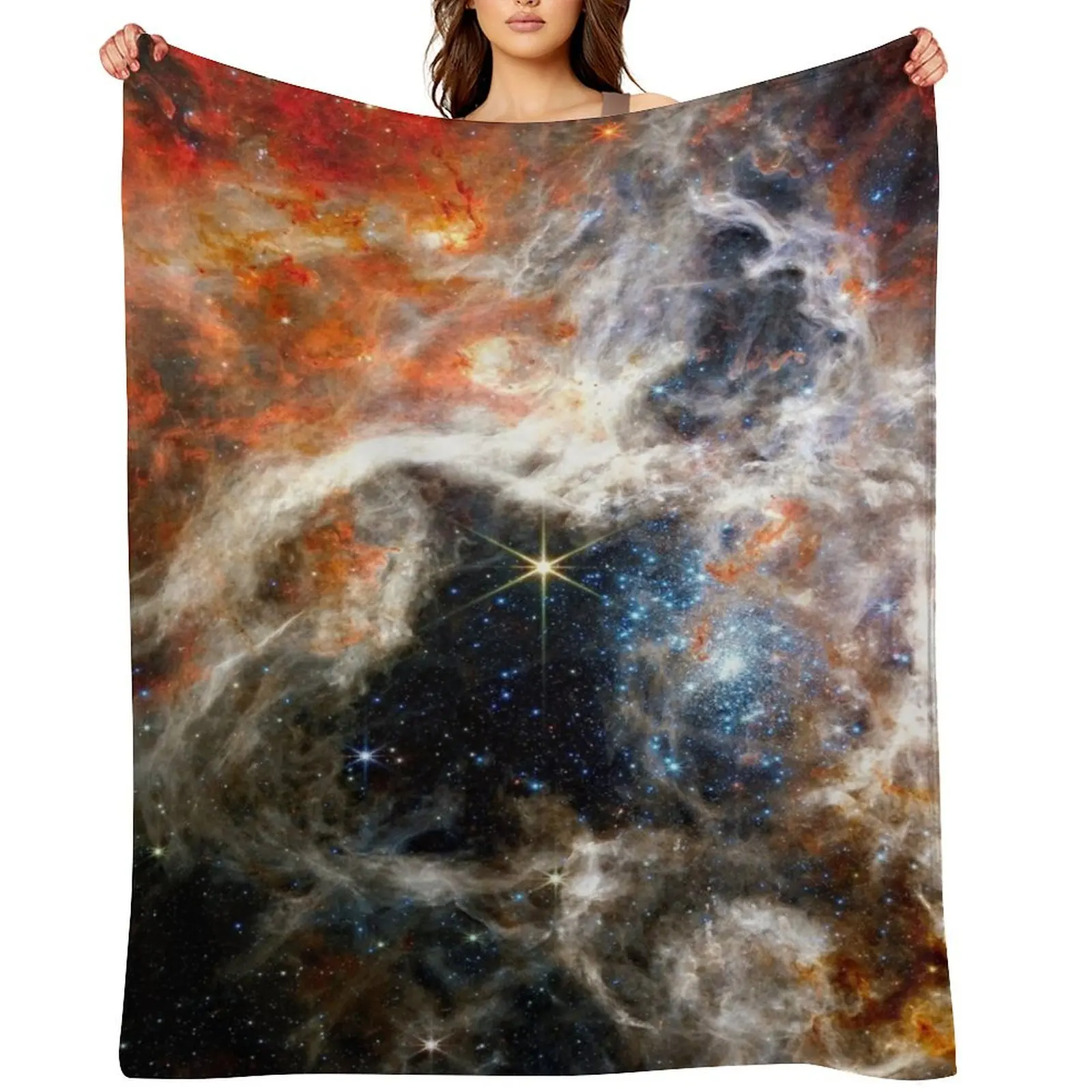 

NEW Tarantula Nebula JWST James Webb Image - High Quality Throw Blanket Hairy Luxury St Luxury Throw christmas gifts Blankets