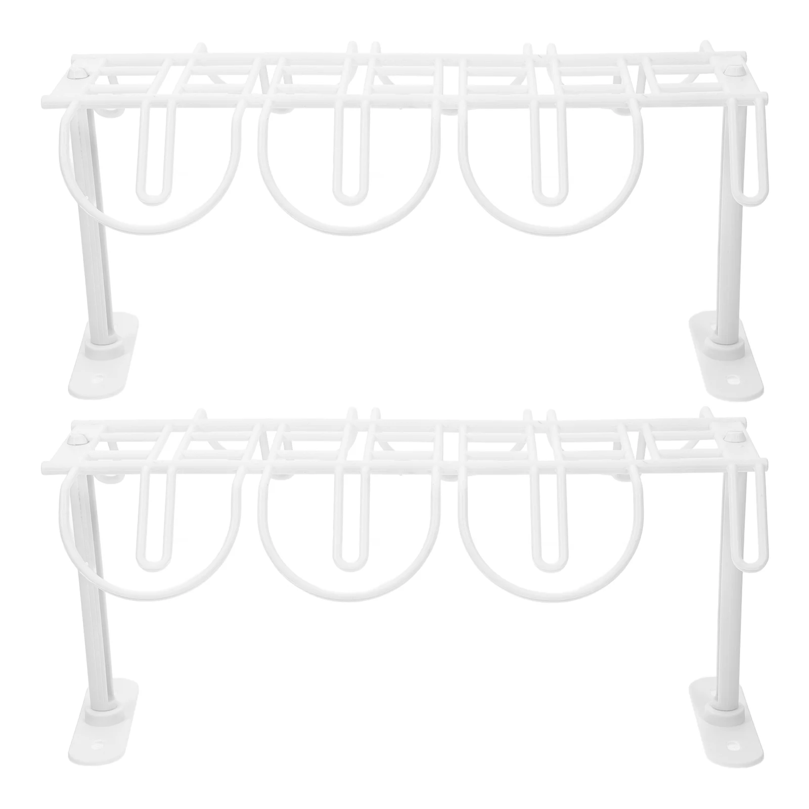 

2 Sets Sturdy Power Strip Holders Under Desk Wire Racks Compact Durable Cable Management Brackets For Cords Chargers Keyboard