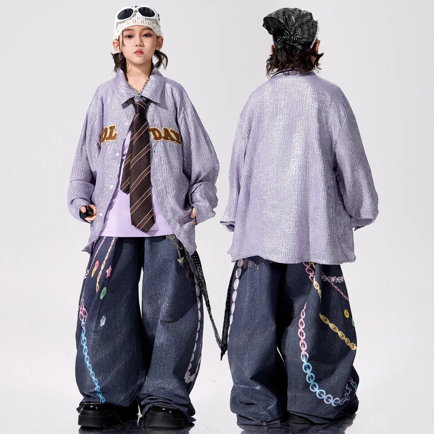 

Детский костюм для уличных танцев, костюм для выступлений в стиле хип-хоп для мальчиков, комплект детских костюмов для сценического подиума