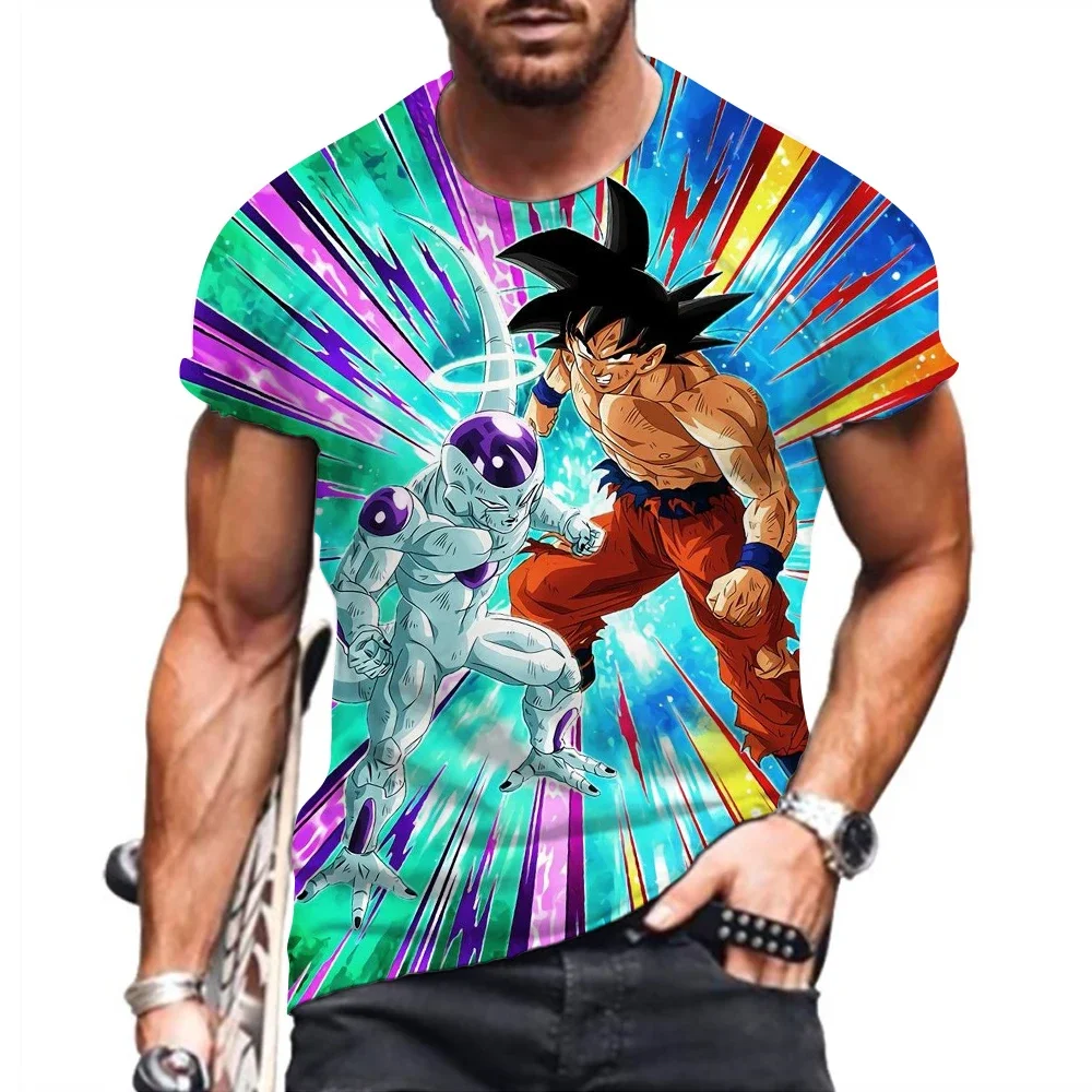 

Dragon Ball Z T Shirts 2025 Men's Vegeta Goku Oversized Shirts Hip Hop Clothing T-shirt Men Harajuku Style Trend Tops Fashion