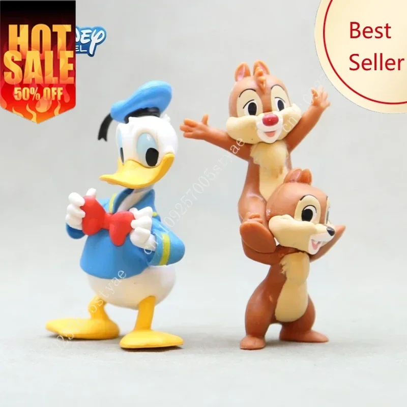 

Donald Duck Chip Dale Action Figure Disney Cute Mini Model Hobby Toy Birthday Gift Cake Party Holiday Decoration Charm Doll 7cm