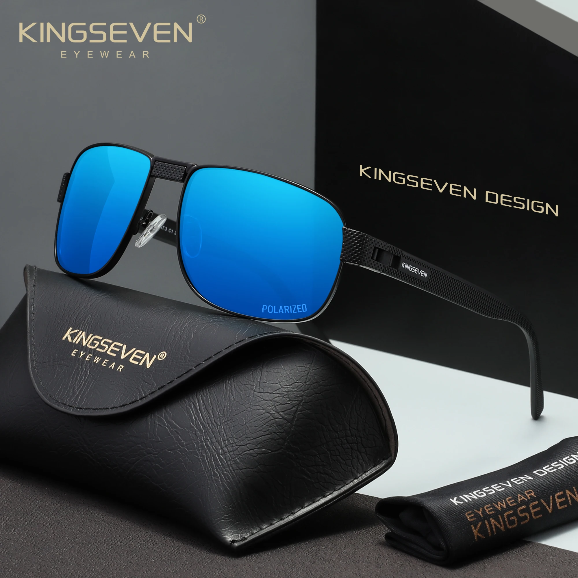 KINGSEVEN New Style Men Polarized Sunglasses Classical Outdoor Protective Glasses UV400