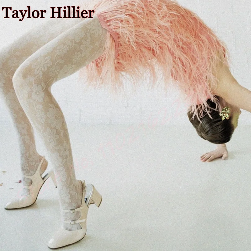 

Nude Pink Belt Buckle Mary Jane Shoes Elegant Round Toe Thick Heel Latin Dance Shoes Spring New Stage Casual Comfortable Mules