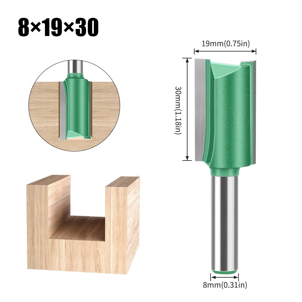 3mm-20mm Durchmesser 8mm Schaft Gerade Bit Wolfram Hartmetall Einzigen Doppel Flöte Router Bit Holz fräser Für Holz Werkzeug