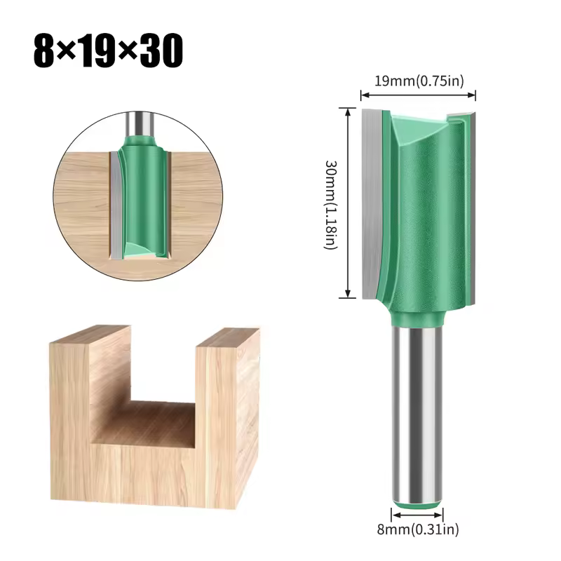 3mm-20mm Diameter 8mm Shank Straight Bit Tungsten Carbide Single Double Flute Router Bit Wood Milling Cutter For Woodwork Tool - Image 8