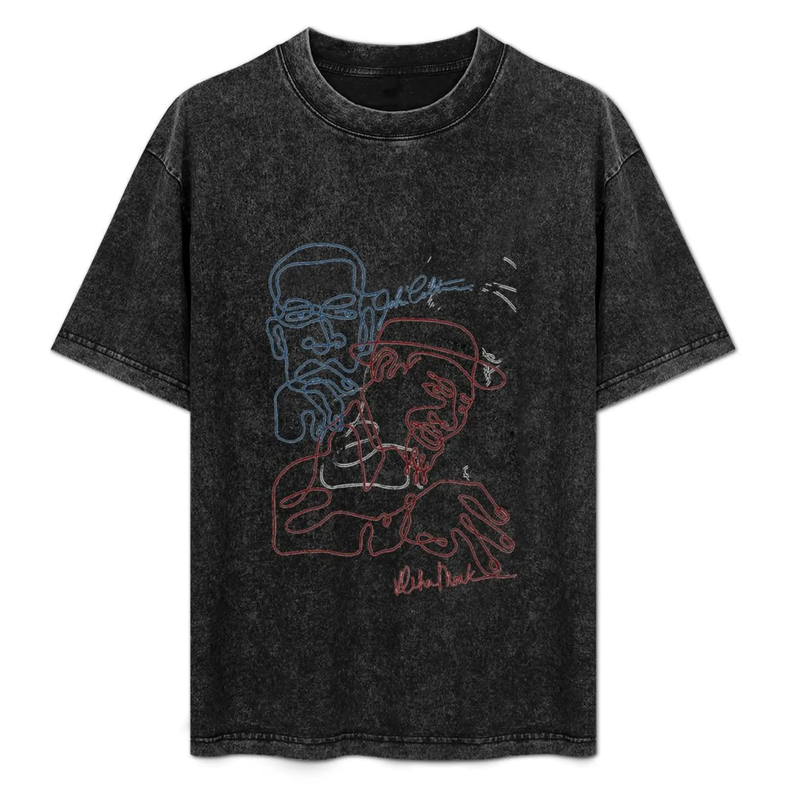 

John Coltrane Thelonious Monk T-Shirt Simple Solid Color Crew Neck Tee