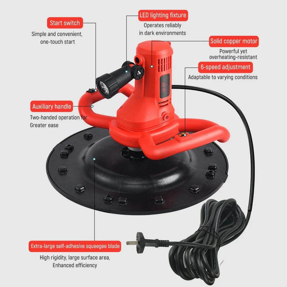 Мощная электрическая машина для отделки стен, штукатурный шпатель, полировщик для сглаживания бетонных стен, автоматическое выравнивание поверхности тоже