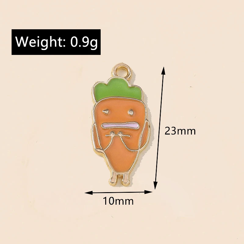 Leslie 10 Stück Niedliche Frucht-Anhänger Kohl Pilz Ananas Zitrone für DIY Ohrringe Armband Halskette Schmuckherstellung – Detail 23