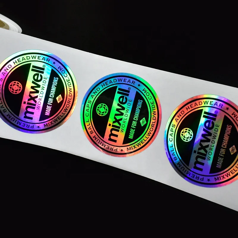 

20 0 pieces.Custom.Custom printing holographic Logo roll Label Effect sticker