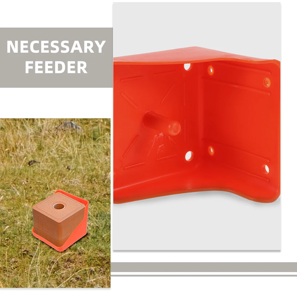 3Pcs Lick Pan Block Holder Farm Salt Fodder Livestock Salt Feeding Box Feeder Feeder Durable Plastic Cow Horse Sheep Storage