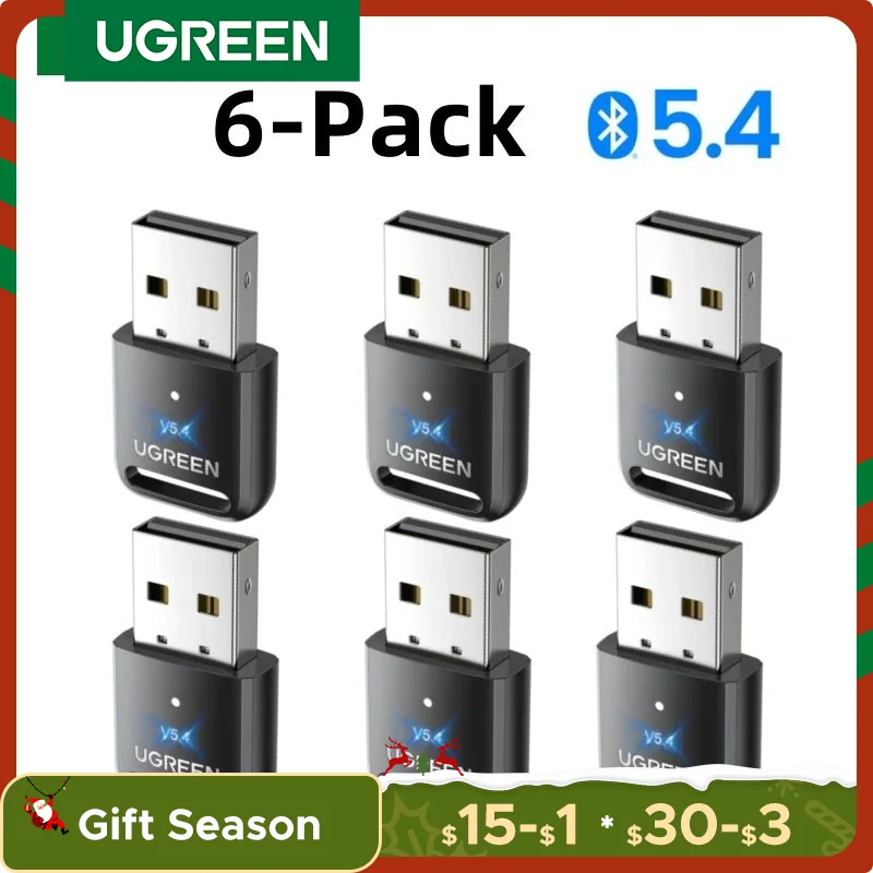 UGREEN USB Bluetooth 5.3 5.4  Dongle Adapter for PC Speaker Wireless Mouse Keyboard Music Audio Receiver Transmitter Bluetooth