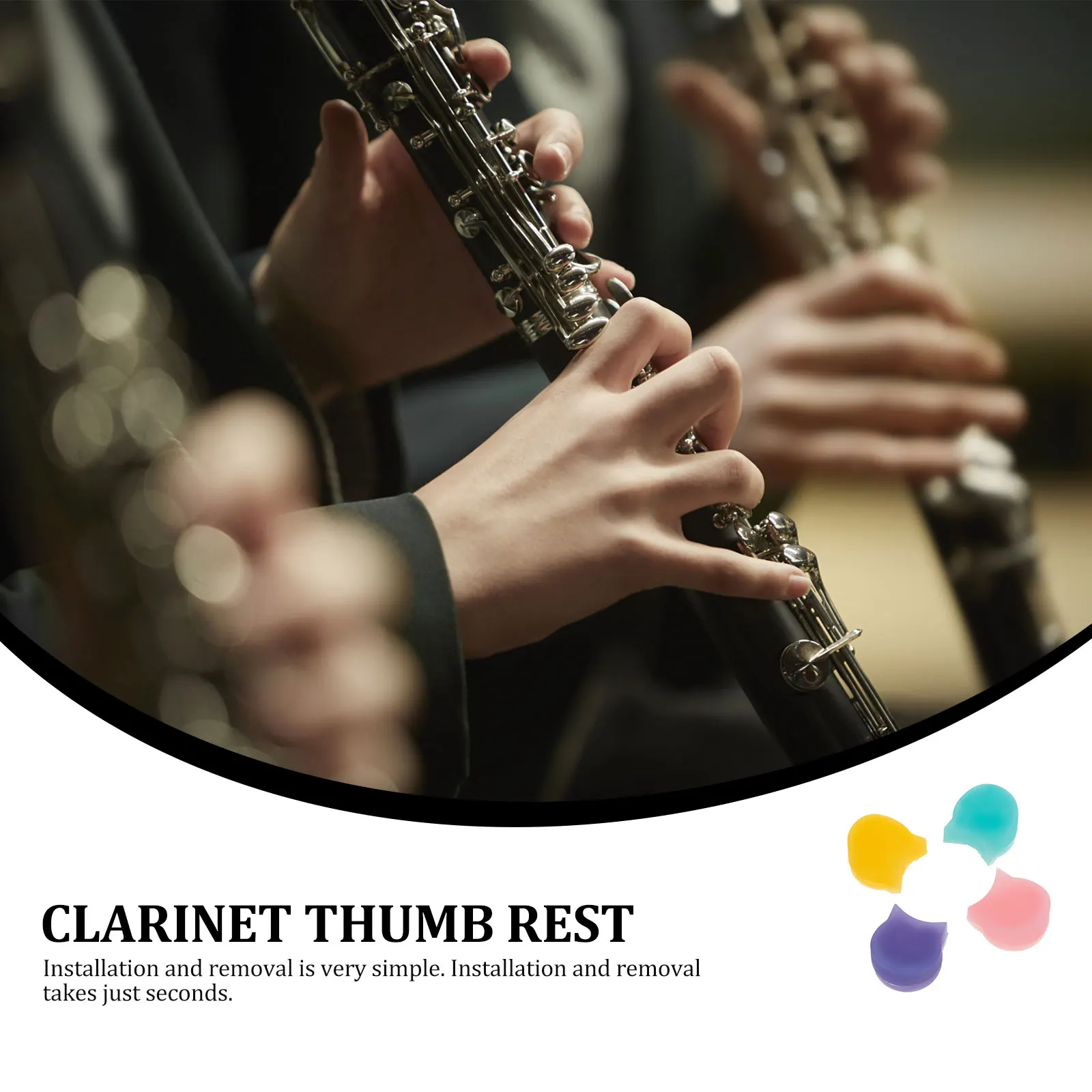 

4 Pcs Protective Case Thumb Sleeve Clarinet Supple Pad Silica Gel Comfortable Finger Rest