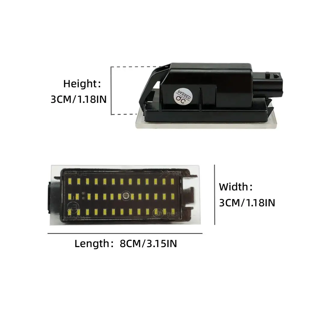 2 قطعة لرينو كليو 3 2005-2014 كليو 4 2012-2019 كليو جراند تور 2013-2019 Canbus لا خطأ سيارة Led رقم لوحة ترخيص ضوء