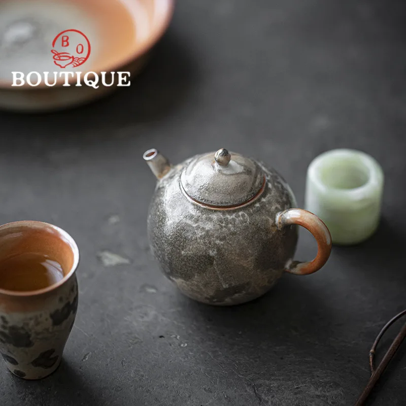 Boutique Wood-fired Porcelain Teapot Japanese Ink Dragon Pot Household Tea Maker Kettle with Strainer Tea Services Craft Gifts