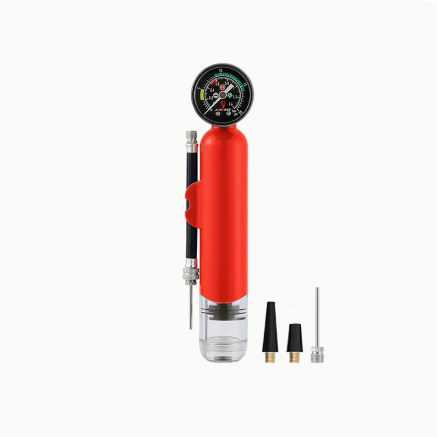 مضخة هواء يدوية، مضخة هواء محمولة متعددة الوظائف بإبرة مضخة، مناسبة للمنتجات الخارجية مثل كرة السلة وكرة القدم #5