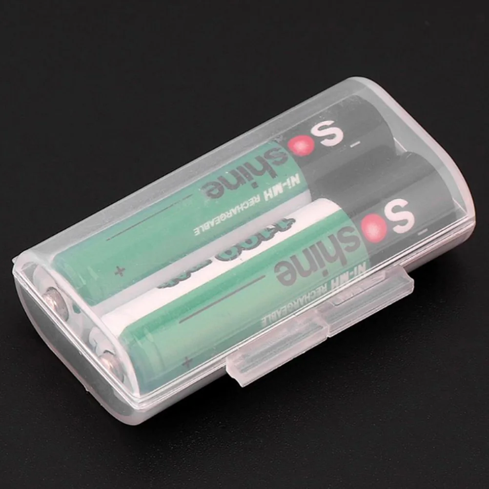 Aaa Storage Box Clear Plastic Case Holder Lightweight Compact For Travel Safe Protection Guard