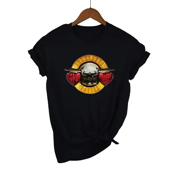 

GUNS and Roses rock band T Shirt women print streetwear t-shirt female punk summer tops women clothing dropshipping