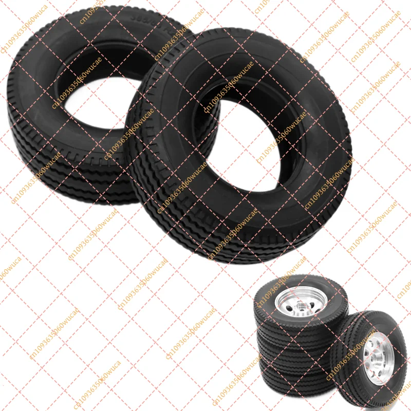 1/14 RC Truck Hard Rubber Tires 385/65 R22.5, Upgrade Parts for Tamiya MAN SCANIA ACTROS