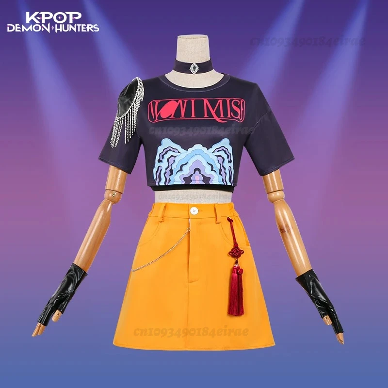 KPop 악마 사냥꾼 루미 조이 미라 코스프레 의상 유니폼 루미 코스프레 의상 루미 조이 미라 품질 코스프레 의상