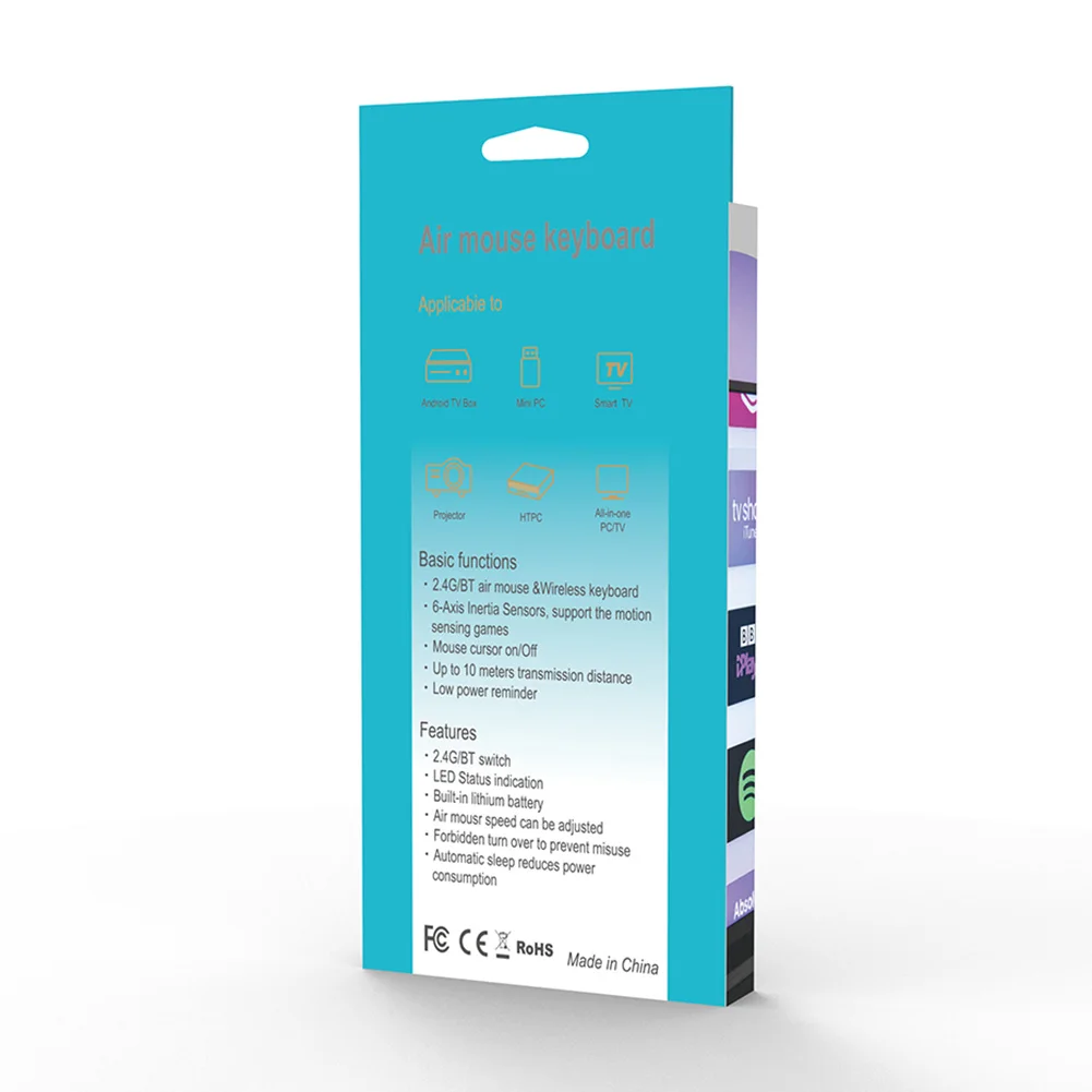 M5 Fly Air Mouse telecomando ricaricabile 2.4G + BT5.2 Air Mouse tastiera rilevamento movimento remoto per Android TV Box/PC/Smart TV