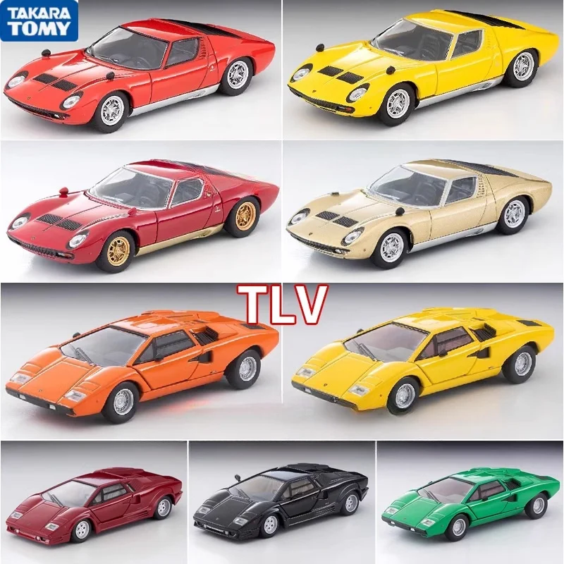 

TAKARA TOMY TOMYTEC TLV 1:64 Lamborghini Miura SV P400 Countach alloy die-cast car model, collection pieces, boys' toys