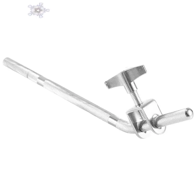

1 PCS Cowbell Holder Cowbell Extension Clip Silver Cowbell Extension Rack Cowbell Retainer Lock Bent Drum Connection Bars