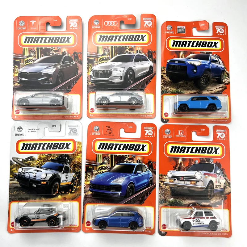 2023 MATCHBOX 1:64 AUDI MAZDA HONDA CAYENNE  911 RALLY TESLA MODEL TOYOTA 4RUNNER NISSAN SENTRA die-cast alloy trolley models