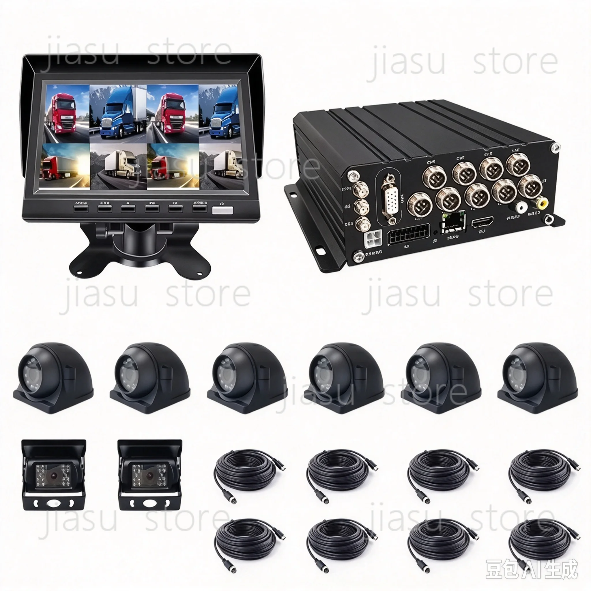 8-Channel Mobile DVR with WiFi 4G GPS Wireless H.264 Compression Two-Way Audio Human Detection Night Vision Digital Video Record