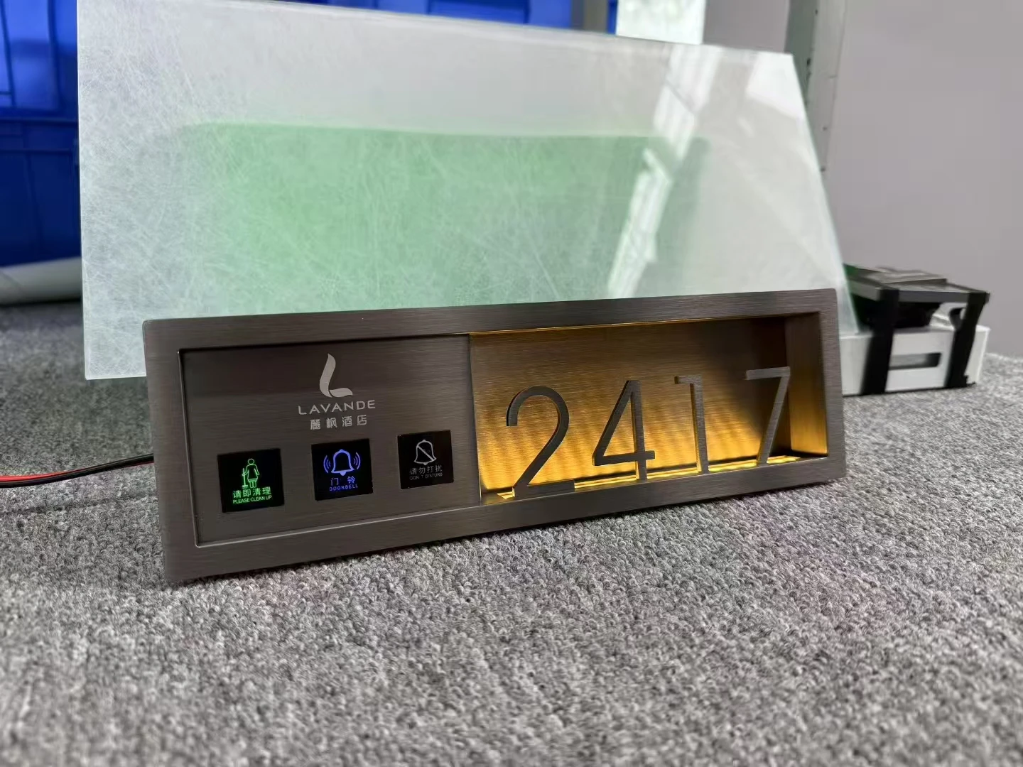 Modern Digital Hotel Office House Address Numbers Stainless Steel Acrylic Eco-Friendly Water Resistant Adhesive Installation
