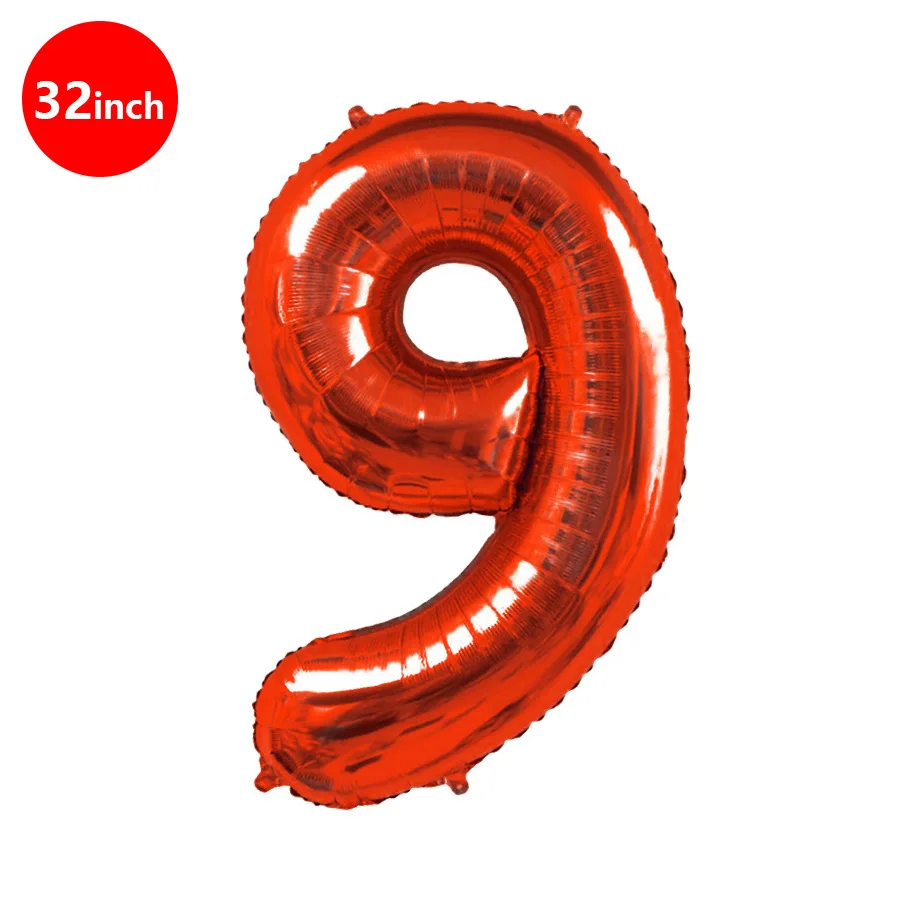 1 Stück 32 Zoll Rot-Schwarzer Aluminium Digitalballon Geburtstagszahl 012345789 Dekorationsballons für Fotografie – Detail 13