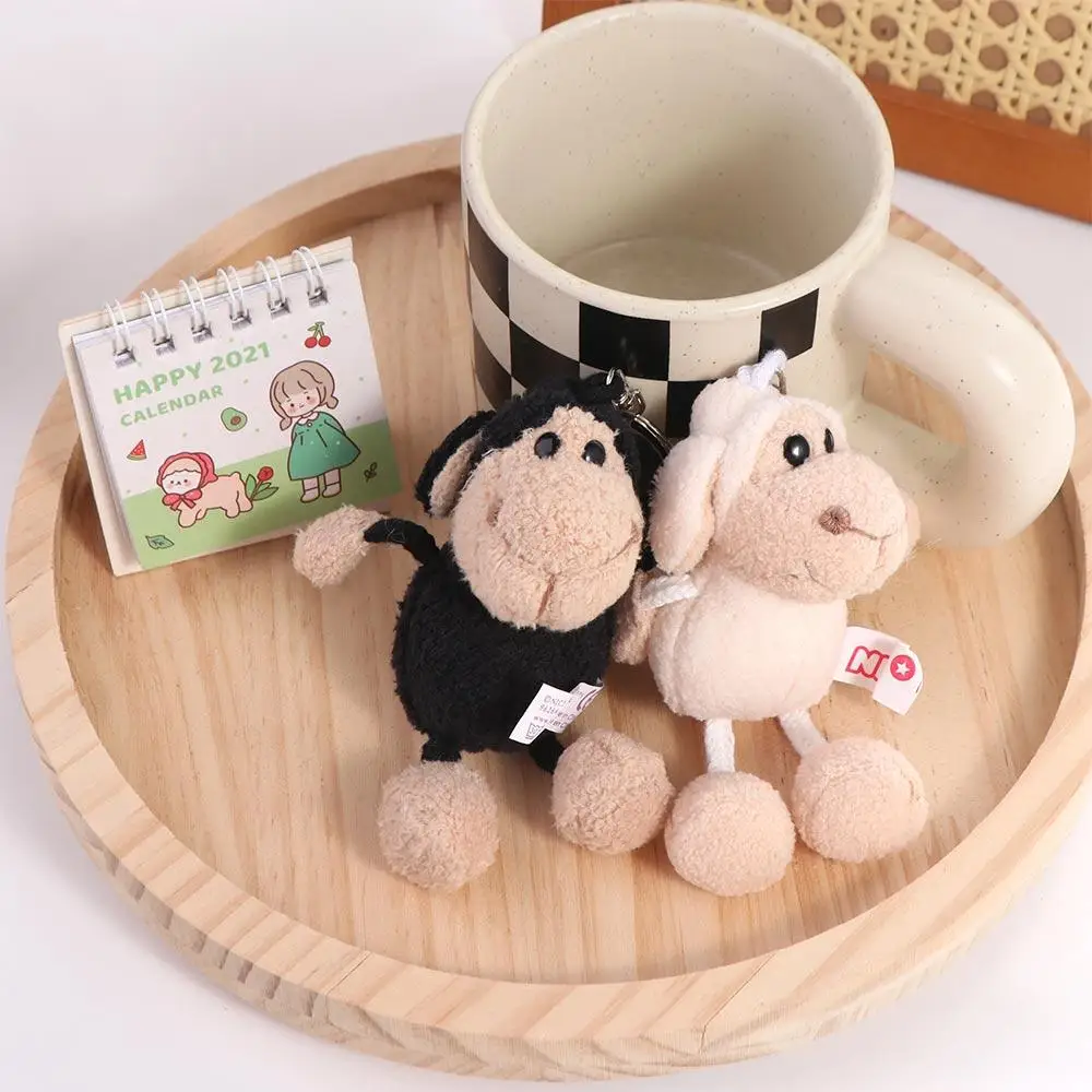 Cartoon Plush Lamb Keychains Pendant Car Keyring Backpack Bag Charm Jewelry