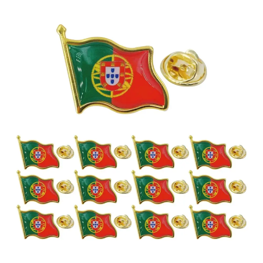 Portugal Flag Pin Badge International Travel Brooch Metal Alloy Souvenir Pin for Hat Clothes Backpack