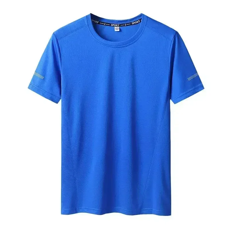 Plus Size T-shirt for Men 6XL/7XL Summer Quick Drying Tees Oversized Round Neck Short Sleeve T-shirt Big Size 110-175kg