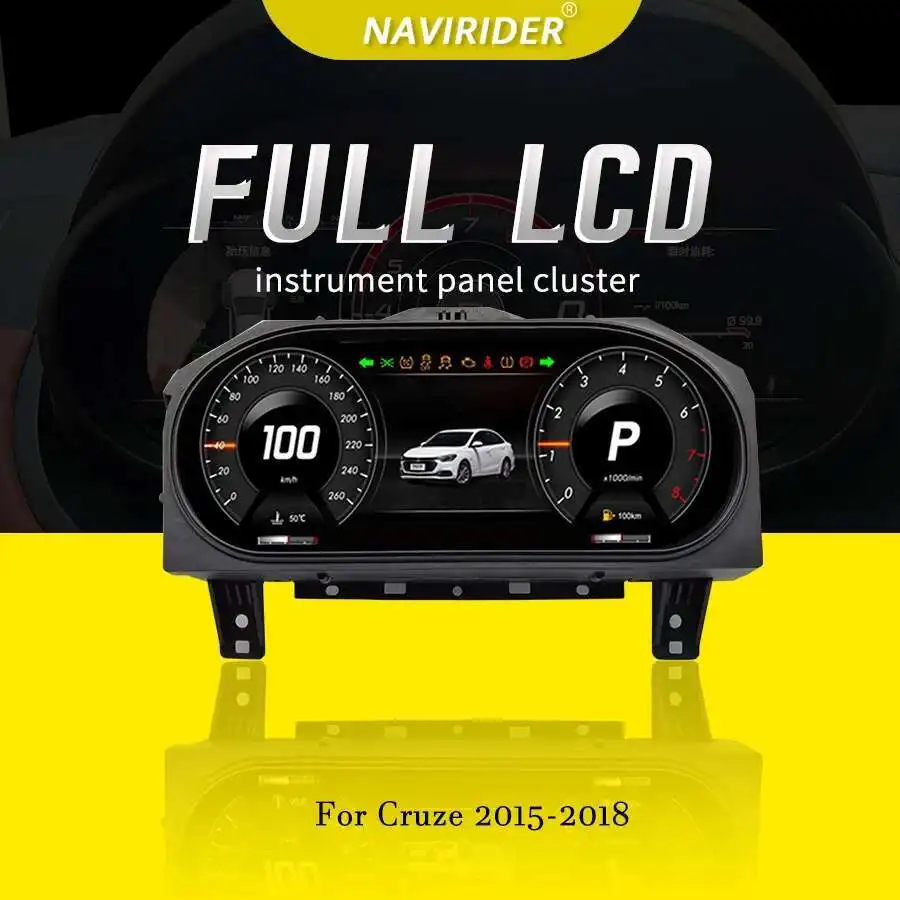 

12.3" Car LCD Digital Dashboard Screen For Chevrolet Cruze Lacetti Classic Lacett 2015-2018 Speedometer Instrument Panel Cluster