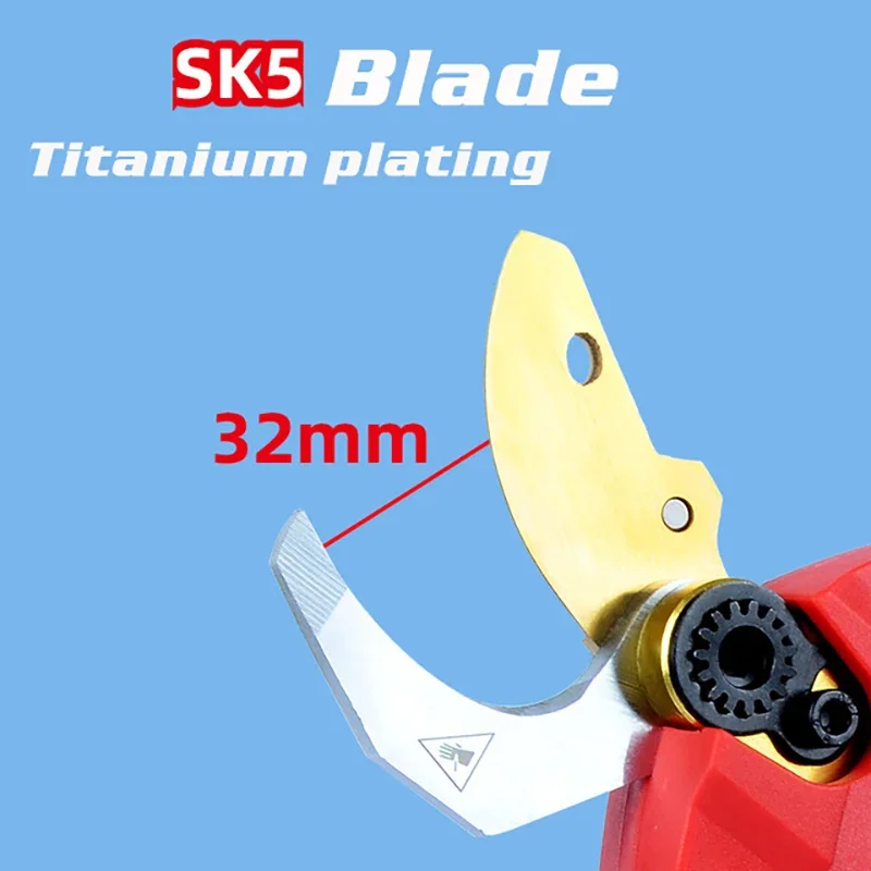 21V Cordless Pruner Lithium-ion Pruning Shear Efficient scissors Bonsai Electric Tree Branches garden tools electric S32 32mm