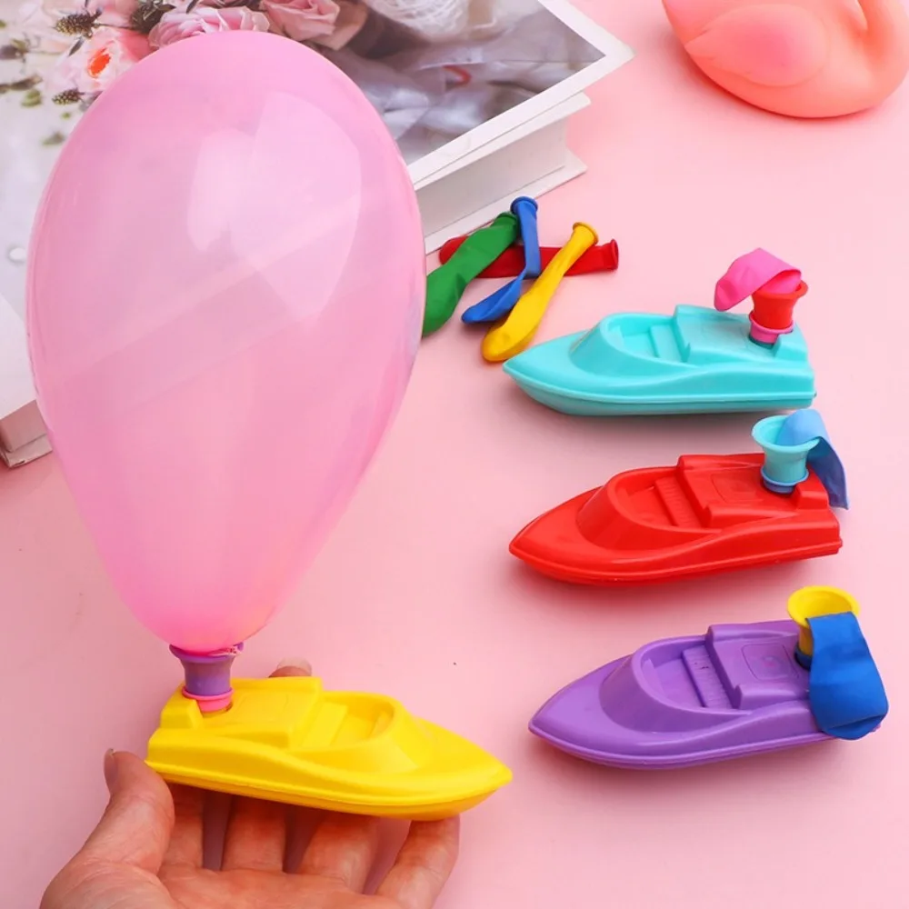 

New With 3 Balloons Balloon Power Boat Science Experiment Educational Equipment Balloon Car DIY Bathing Toy Student