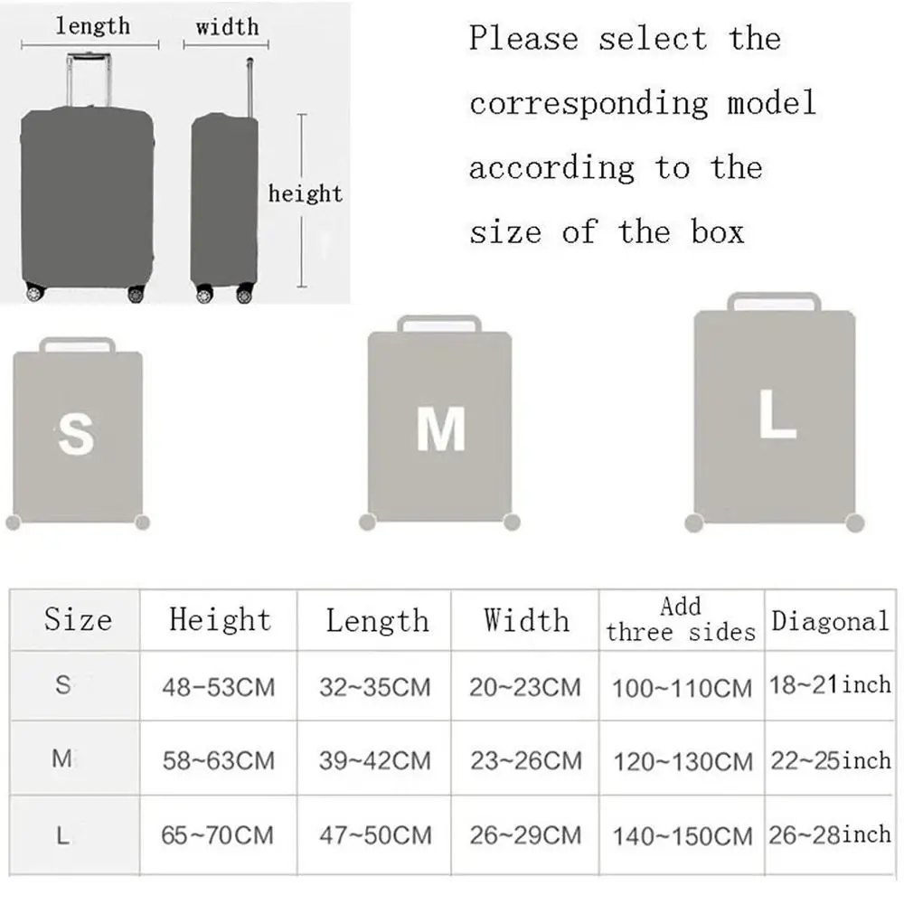 伸縮性のある傷防止ラゲッジカバー,防水スーツケースプロテクター,防塵カバー,保護スリーブ,トロリーアクセサリー