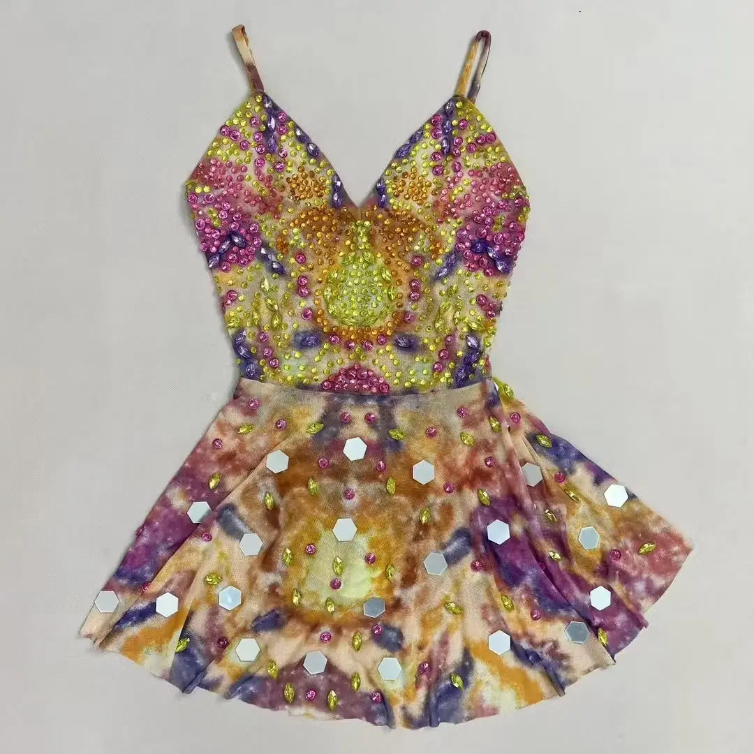 

Youlanhua Glitter Sequins Short Cocktail Dress Sparkly Crystal Sleeveless A-line Prom Party Dress Graduation Homecoming Dresses