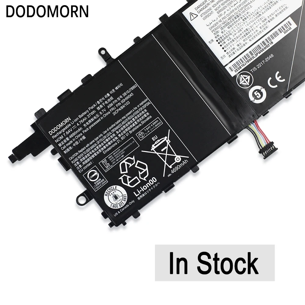 Imagem -05 - Bateria do Portátil para Lenovo Thinkpad x1 Tablet Series Novo Sb10j78993 Série 00hw046 00hw045 Sb10j78994 7.64v 37wh 4.76ah Anos de Garantia