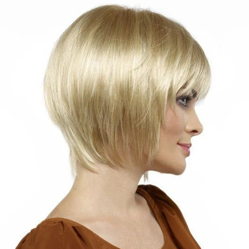 Postiche Synthétique avec Frange Sideburn pour Femme, Extension Capillaire, Postiche, réinitialisation en Une Pièce, 12"