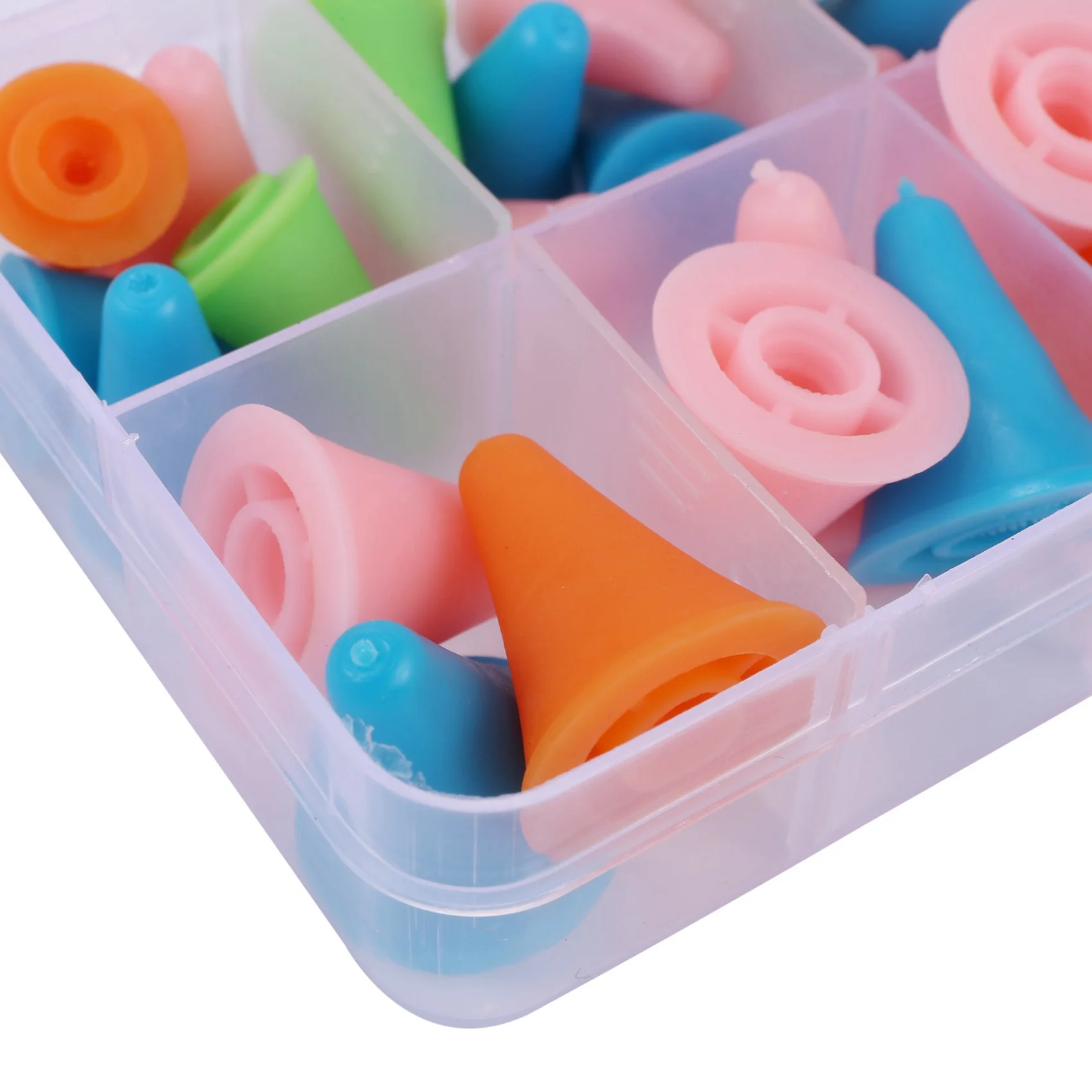 

80 Pieces Multi-Colored Needle Point Stoppers Needle Point Protectors Needles Knitting Accessories With Box, 2 Sizes New