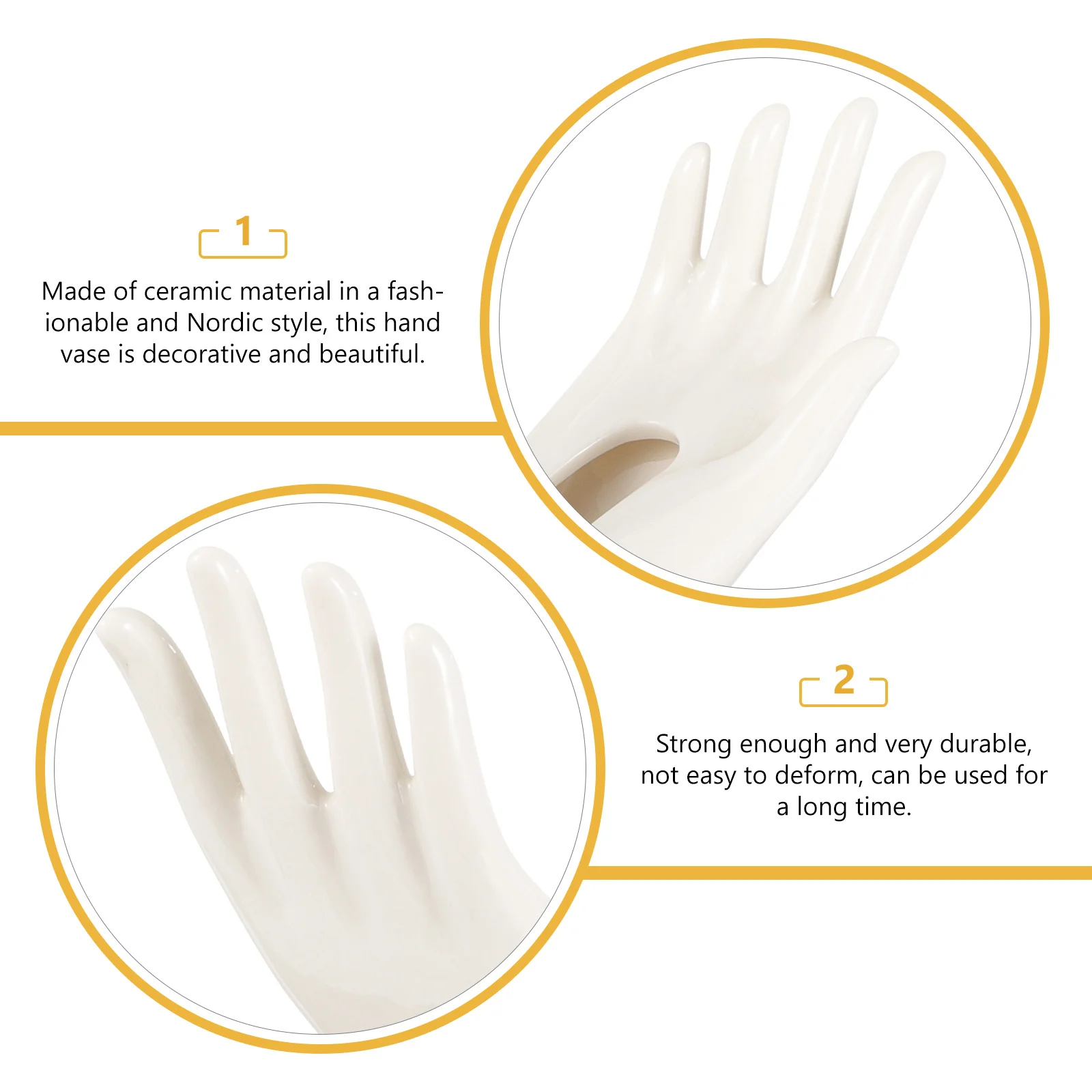 

Hand Shaped Ceramic Vase Tall Modern Art Vase for Indoor Decor Wedding Party Decoration Large Vases Home Hotel Balcony Use