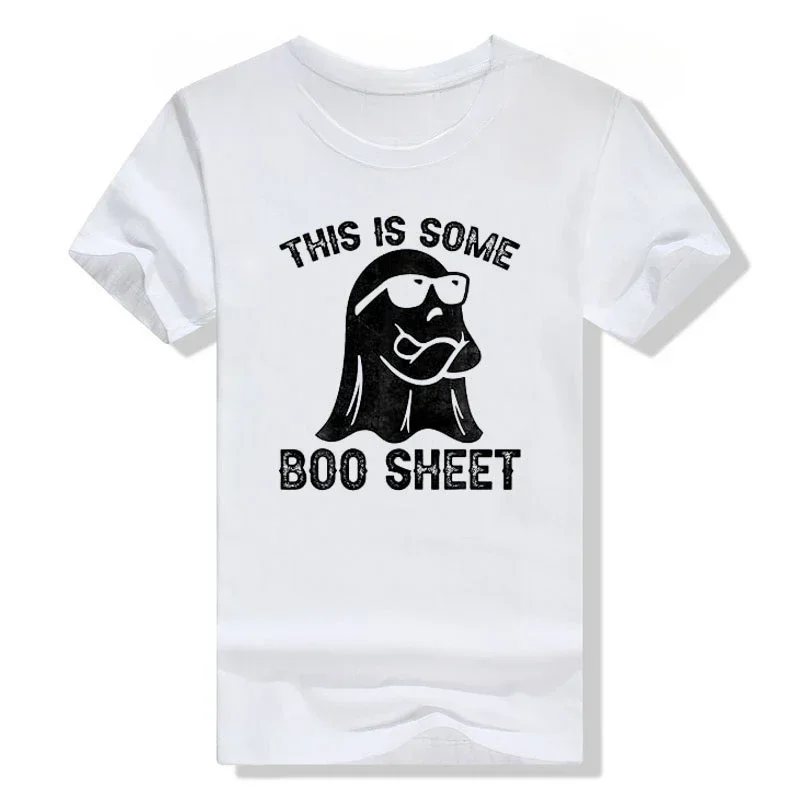 NG Novelty Gifts Short Sleeve Top Funny Halloween Boo Ghost Costume This Is Some Boo Sheet T-Shirt